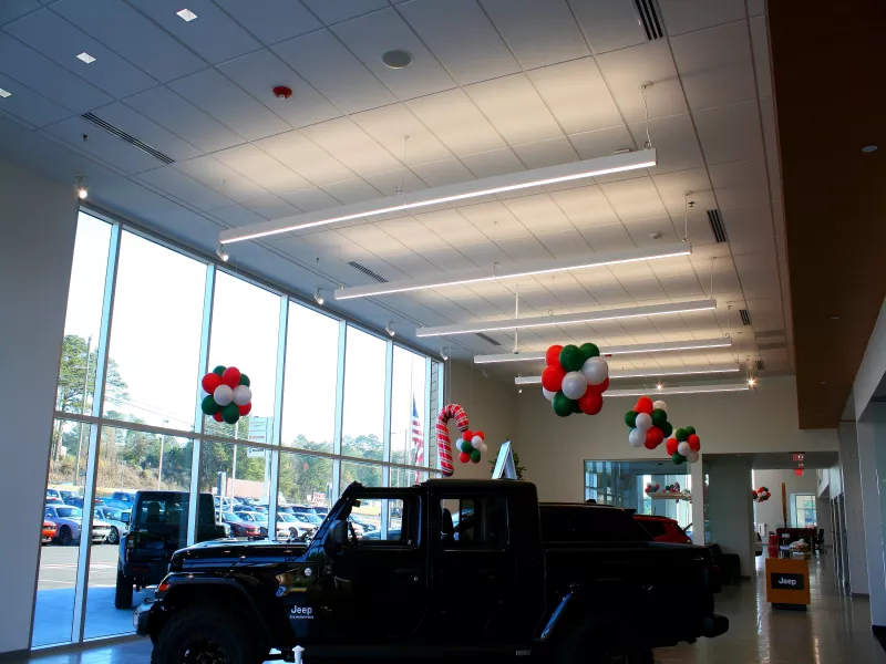 Showroom floor at Ginn Auto