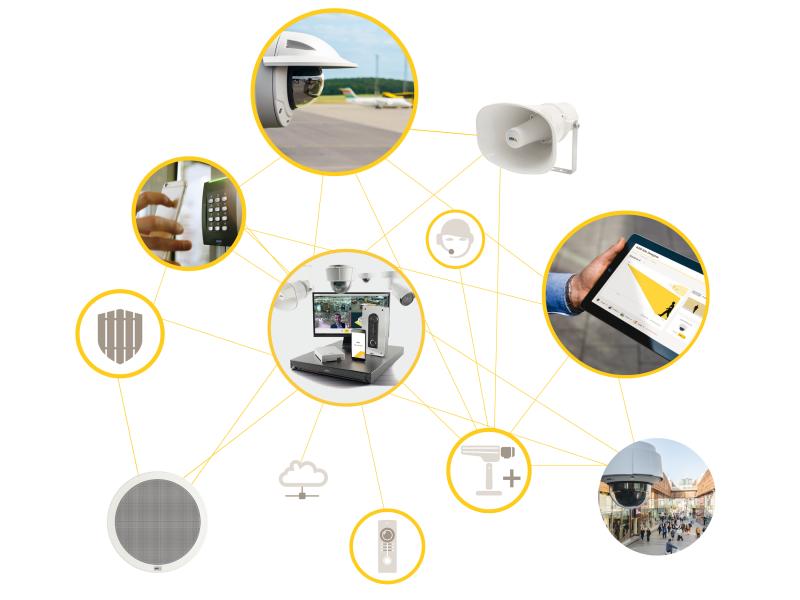 Illustraton of Axis end to end solutions connecting all its parts