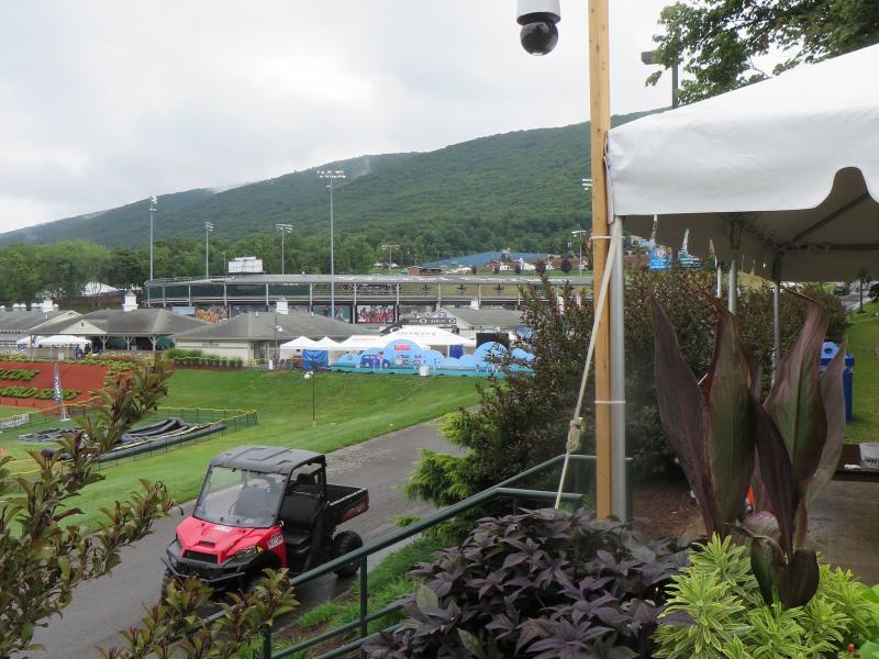 PTZ camera on grounds of Little League baseball event site