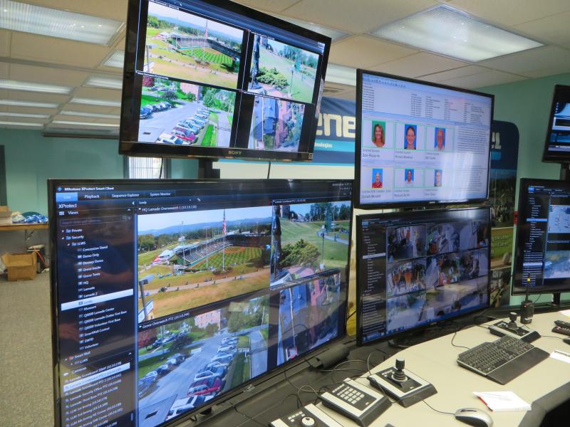 Video monitors in control center