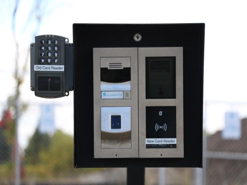 front gate kiosk with 2N intercom