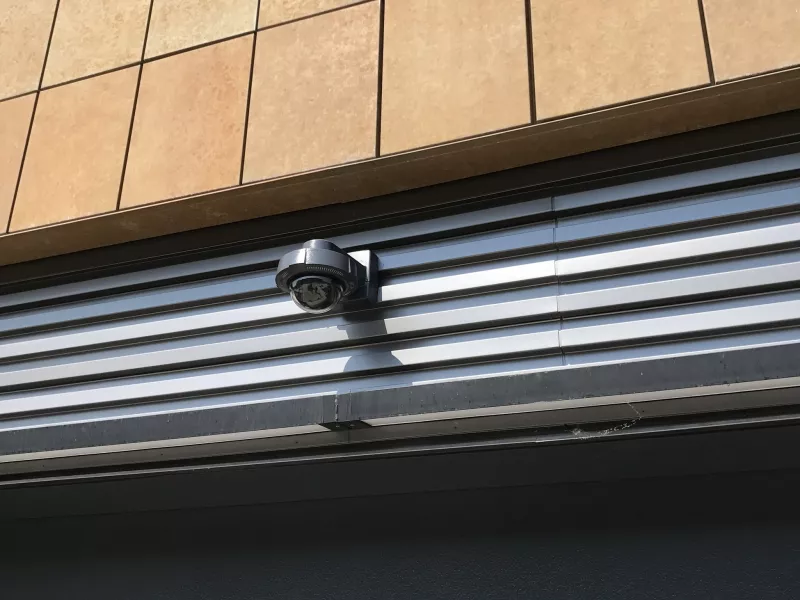 Camera installed by vendor stall of Fiserv Forum