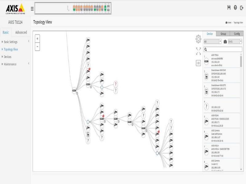 screen shot of network switches