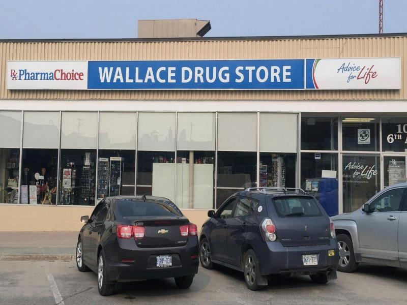 Exterior shot of Wallace Drug Store