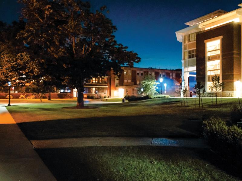 campus at night