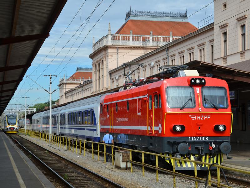 Old train at platform