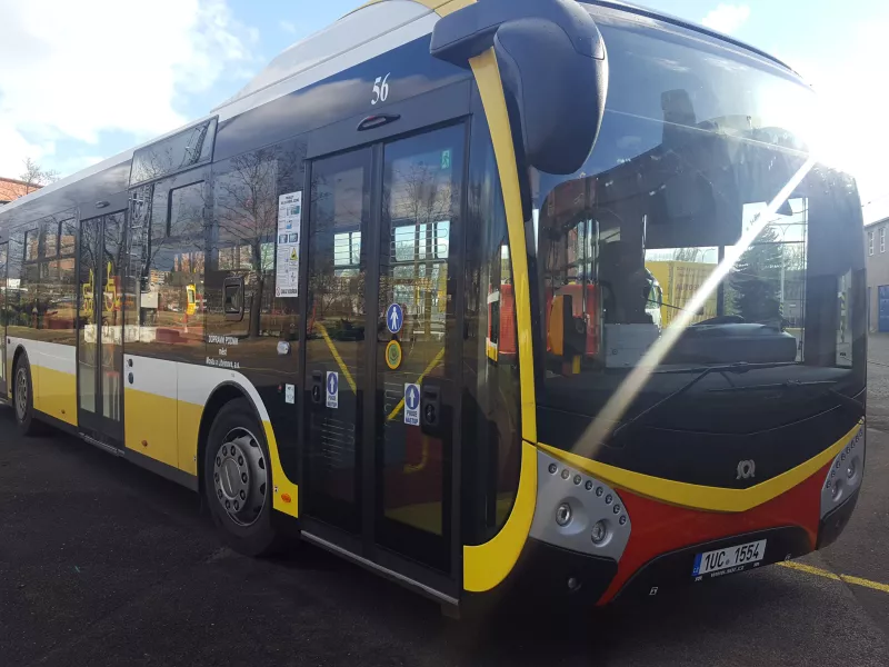 Bus on road
