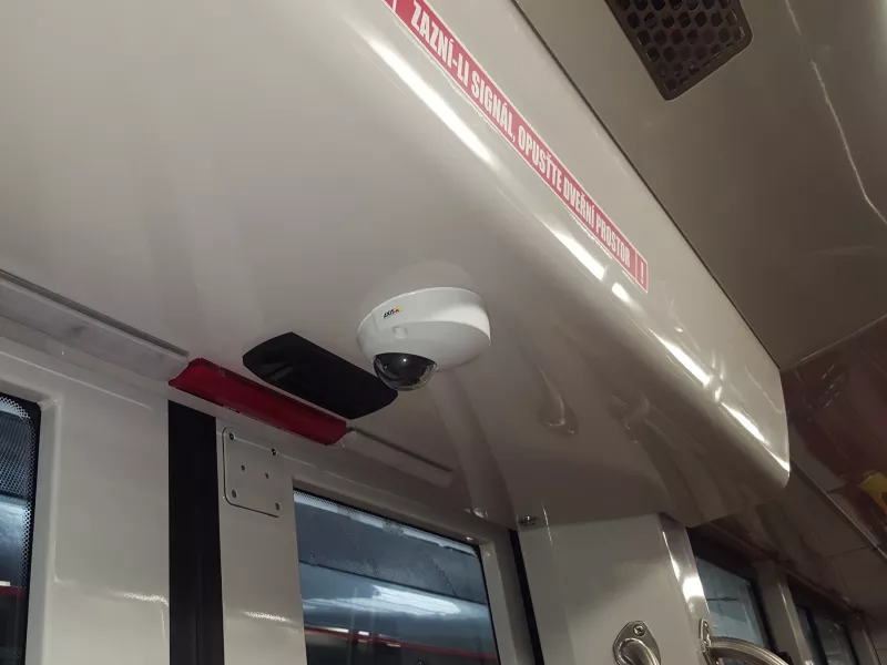 Cealing camera on train