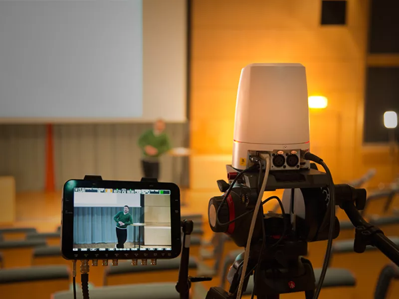 behind auditorium recording