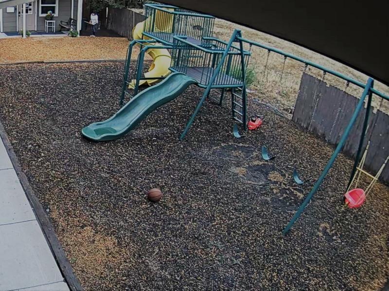 Different angle of courtyard showing playground at ACCESS Housing