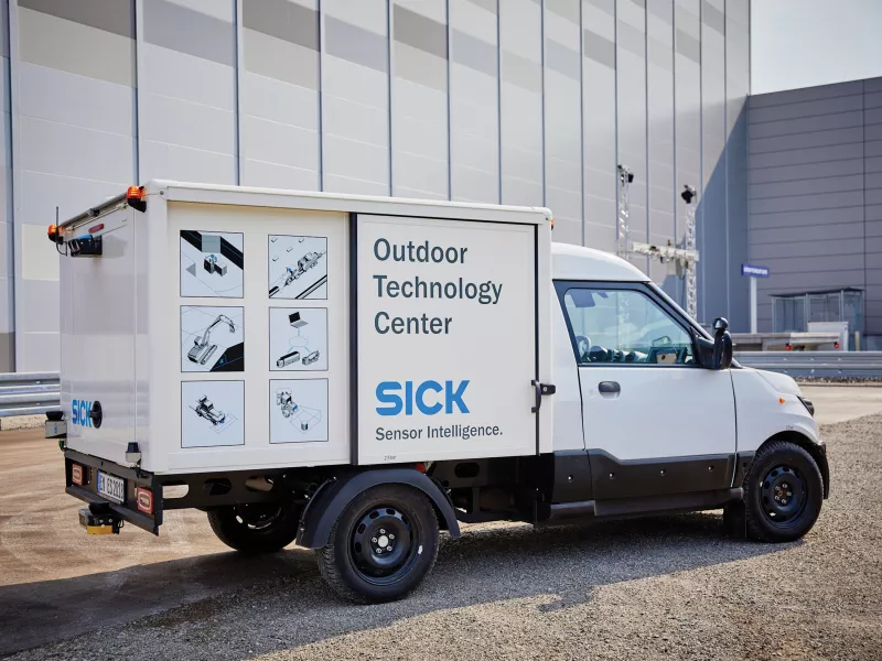 Sick AG van outside factory site