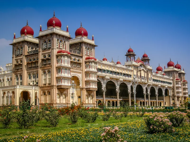 Mysore Palace building from the side