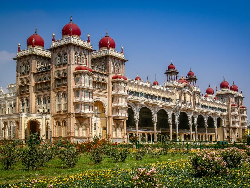 Mysore Palace building from the side