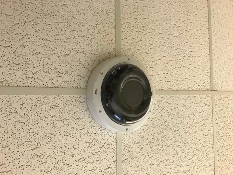 Close up of ceiling camera