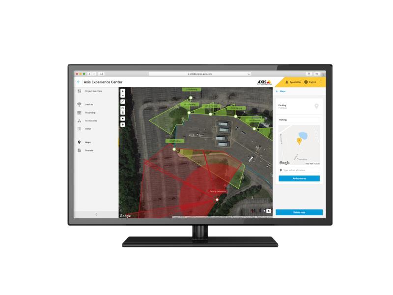 Axis Site Designer monitor maps