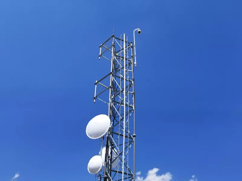Top of modern day fire tower with Axis technology