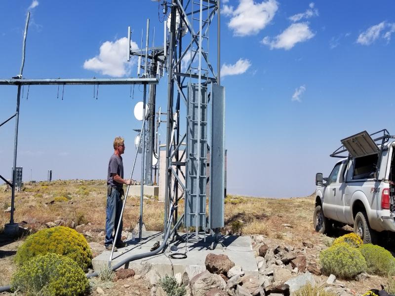 Bottom of modern day fire tower with Axis technology