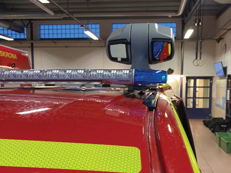 Rescue Service Car with camera on roof