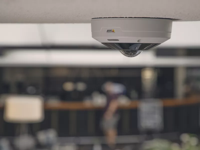 camera mounted on ceiling