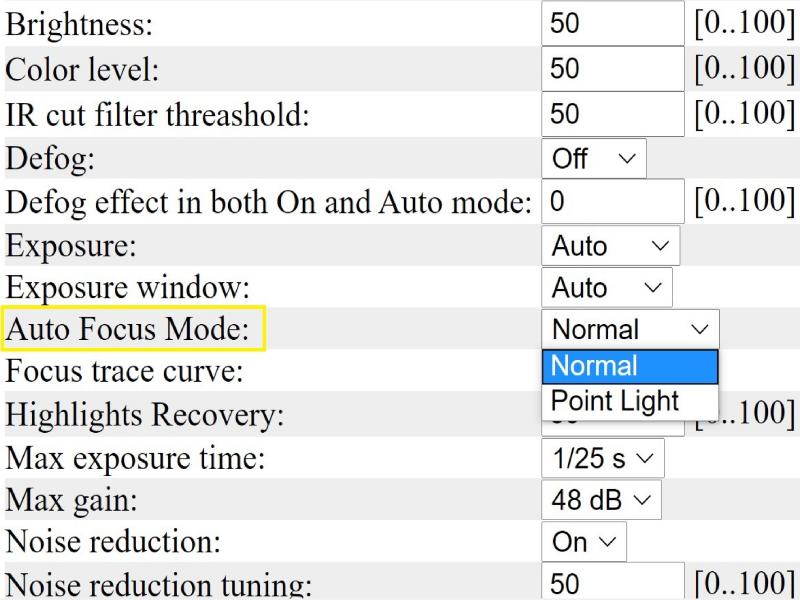 How to edit Point light focus mode on computer