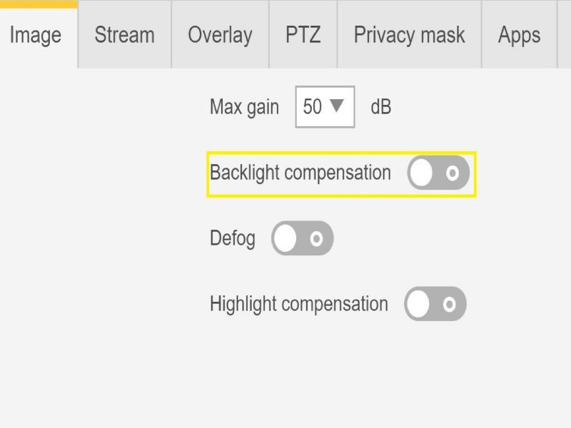 Backlight Compensation