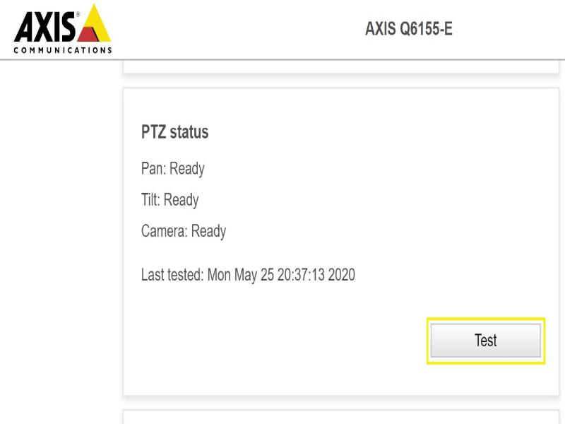 Pan and Tilt calibration in the WEB GUI. Manual Pan and Tilt Calibration