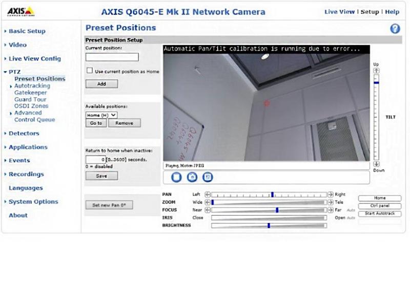 Program show how to Automatic PTZ Calibration  