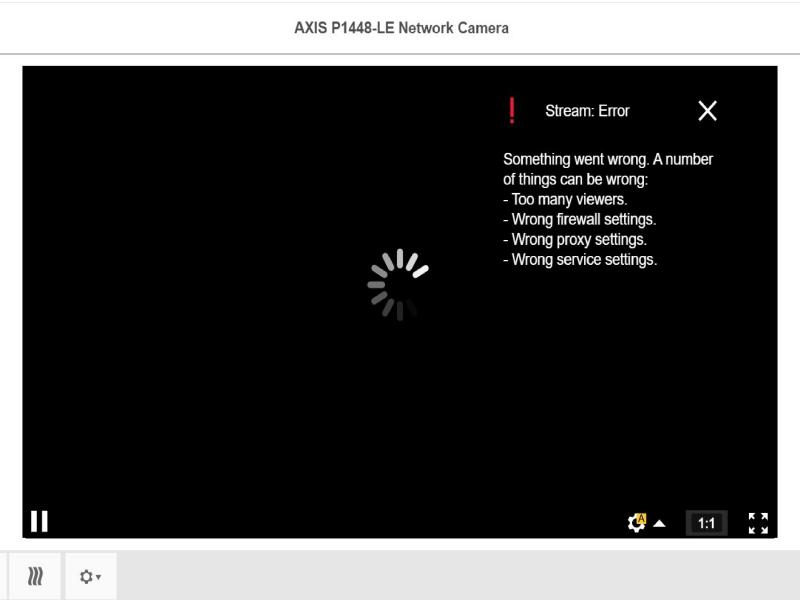 black screen that are loading with a error message