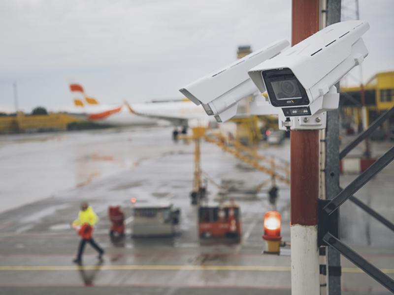 Axis camera on airport