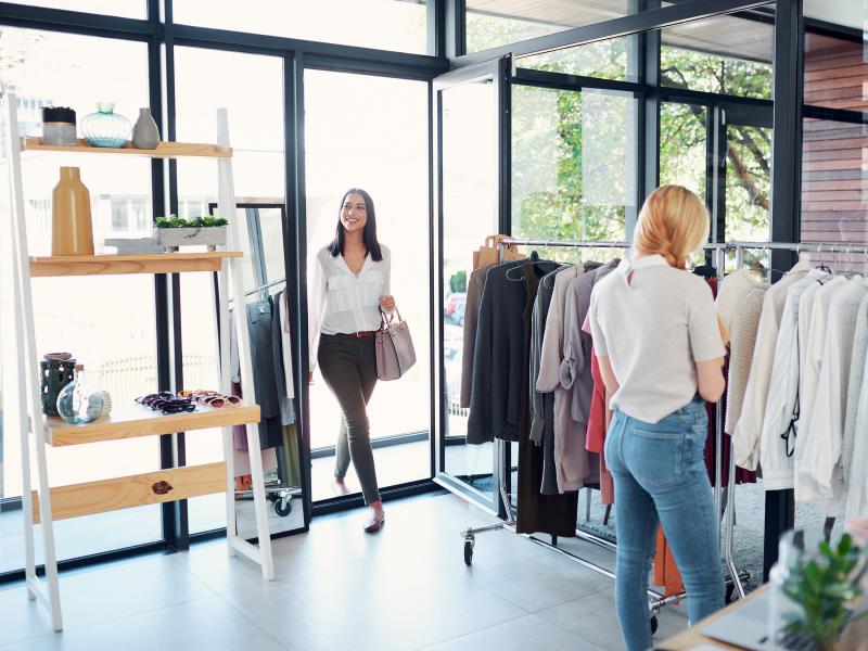 Women shopping in a boutique