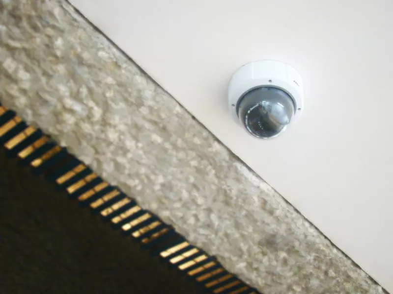 Axis camera on ceiling