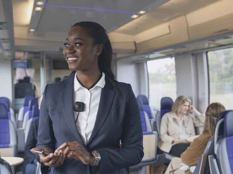 Steward on train