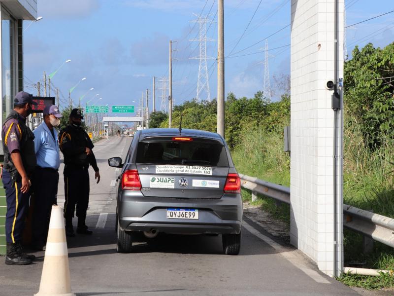 Vehicle stopped at port