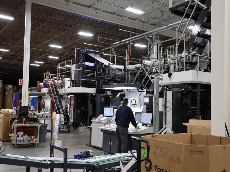 Large printing press at DS Graphics