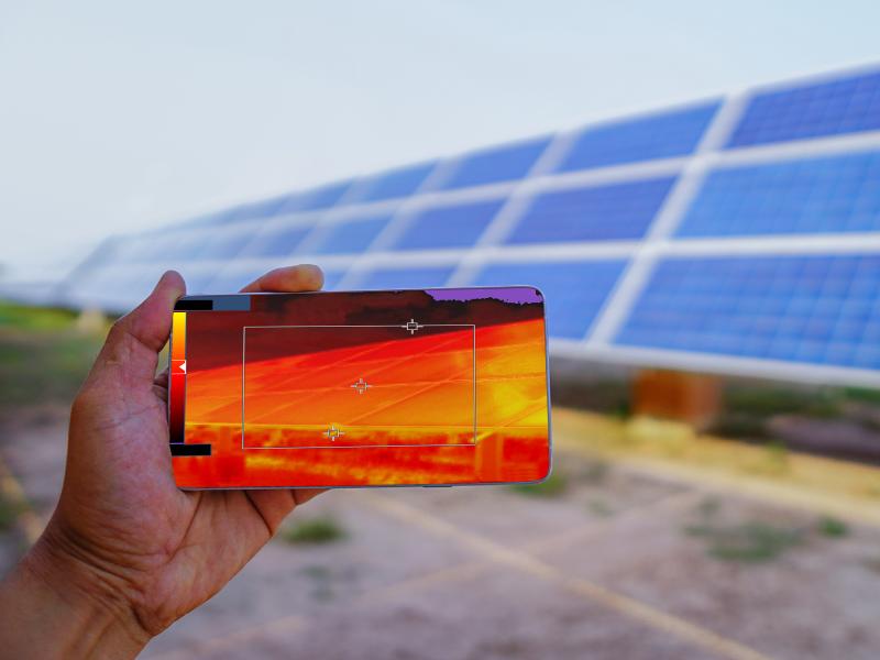 smartphone thermal imageing solar panels