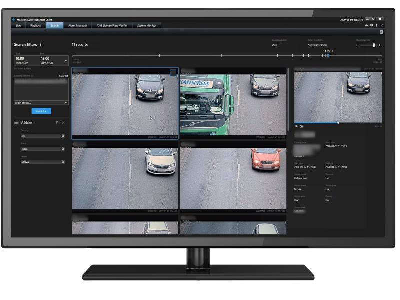 screenshot, search for vehicles
