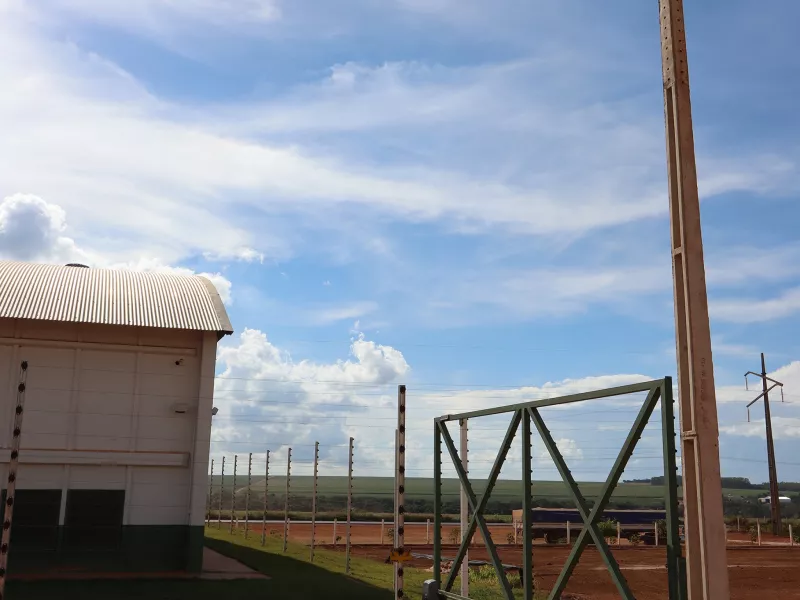 Agribusiness with camera on pole