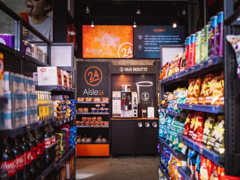 Shelves of product in Aisle 24
