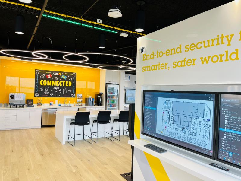 The connected cafe inside the Toronto AEC