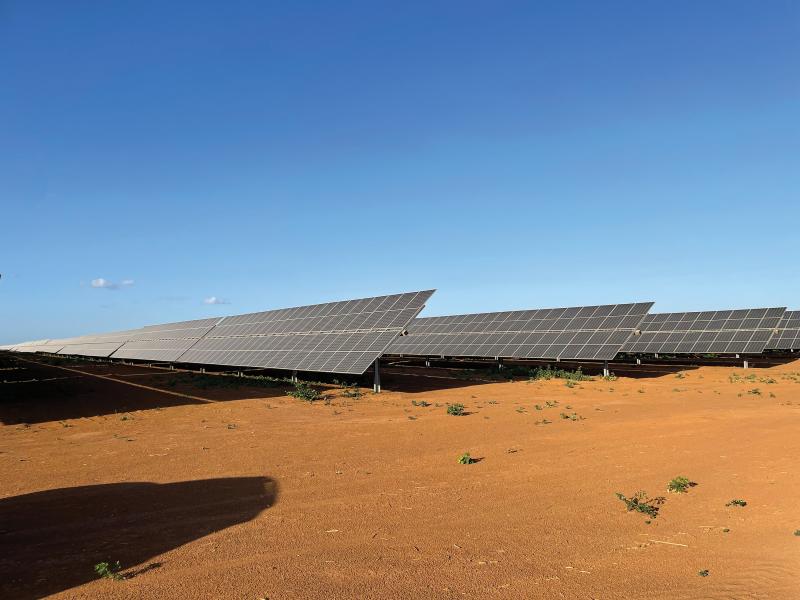 Solar panels in field in Brazil
