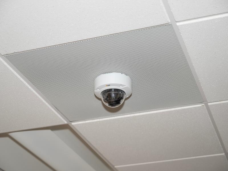 Audio Ceiling Tile Kit - Camera Ready, mounted in the ceiling