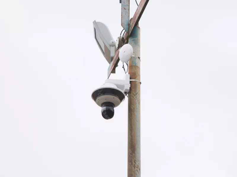 Axis PTZ on pole at AIM