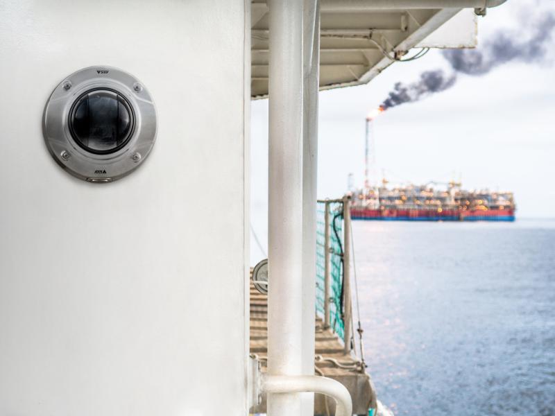 AXIS Camera on ship at sea.