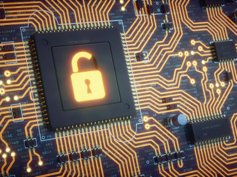 Cybersecurity lock circuit board