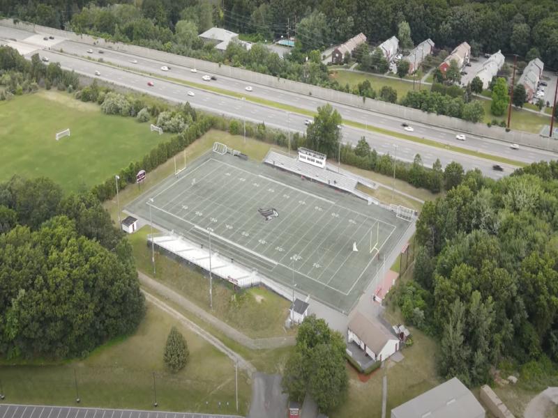 aerial view of Chelmsford High Schools football field