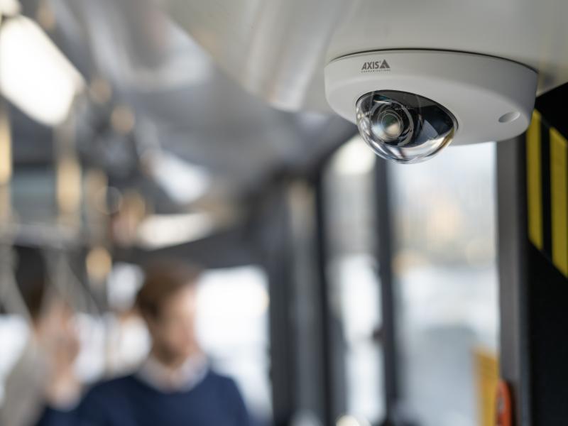 Axis onboard camera on bus.