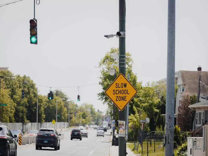 Camera on street lights in Hartford