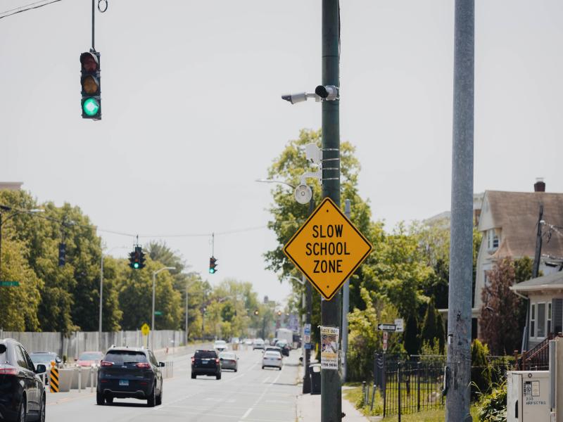 Camera on street lights in Hartford