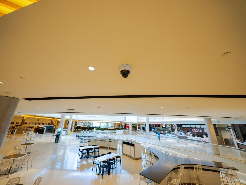 Wide shot of food court area at Mall of America