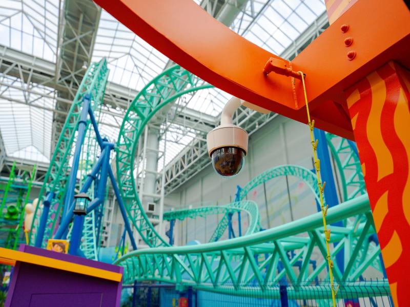 Mall of America roller coaster with Axis camera